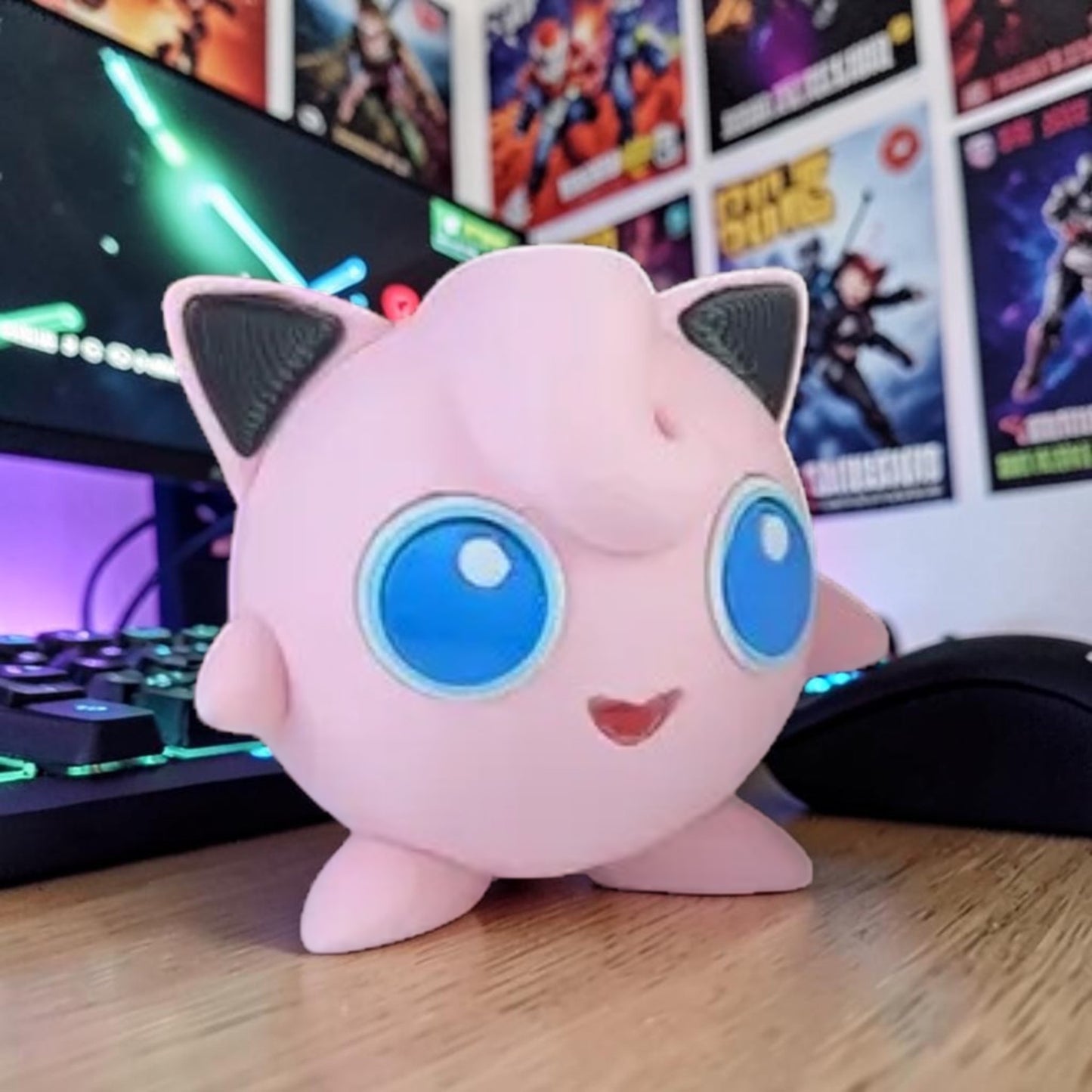 Jigglypuff 3D Printed Model - Pokemon Fan Art Desk Collectible image 1