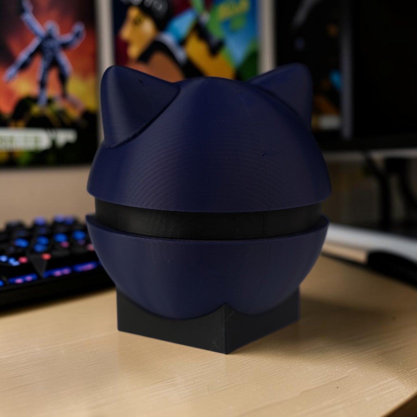 Hinged Snorlax Pokeball - 3D Printed Pokemon Storage Box image 3