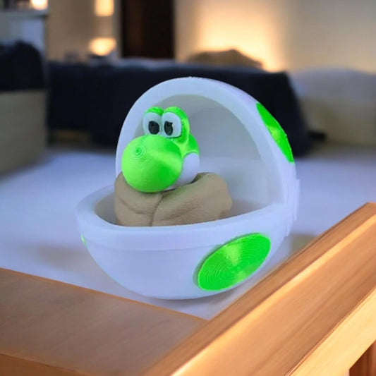 Baby Yoshi 3D Printed Model - Super Mario Game Collectible Figurine fan art desk pet image 1