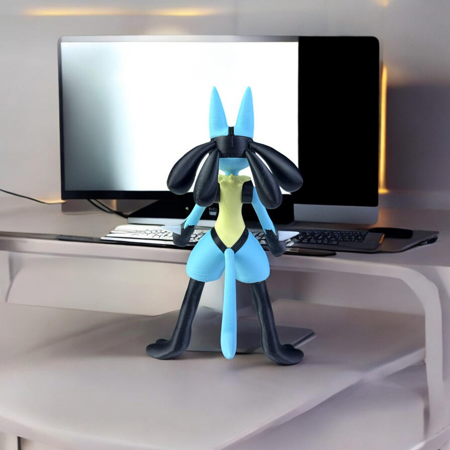 Lucario 3D Printed Model - Pokemon Game Collectible Figurine fan art desk pet image 5