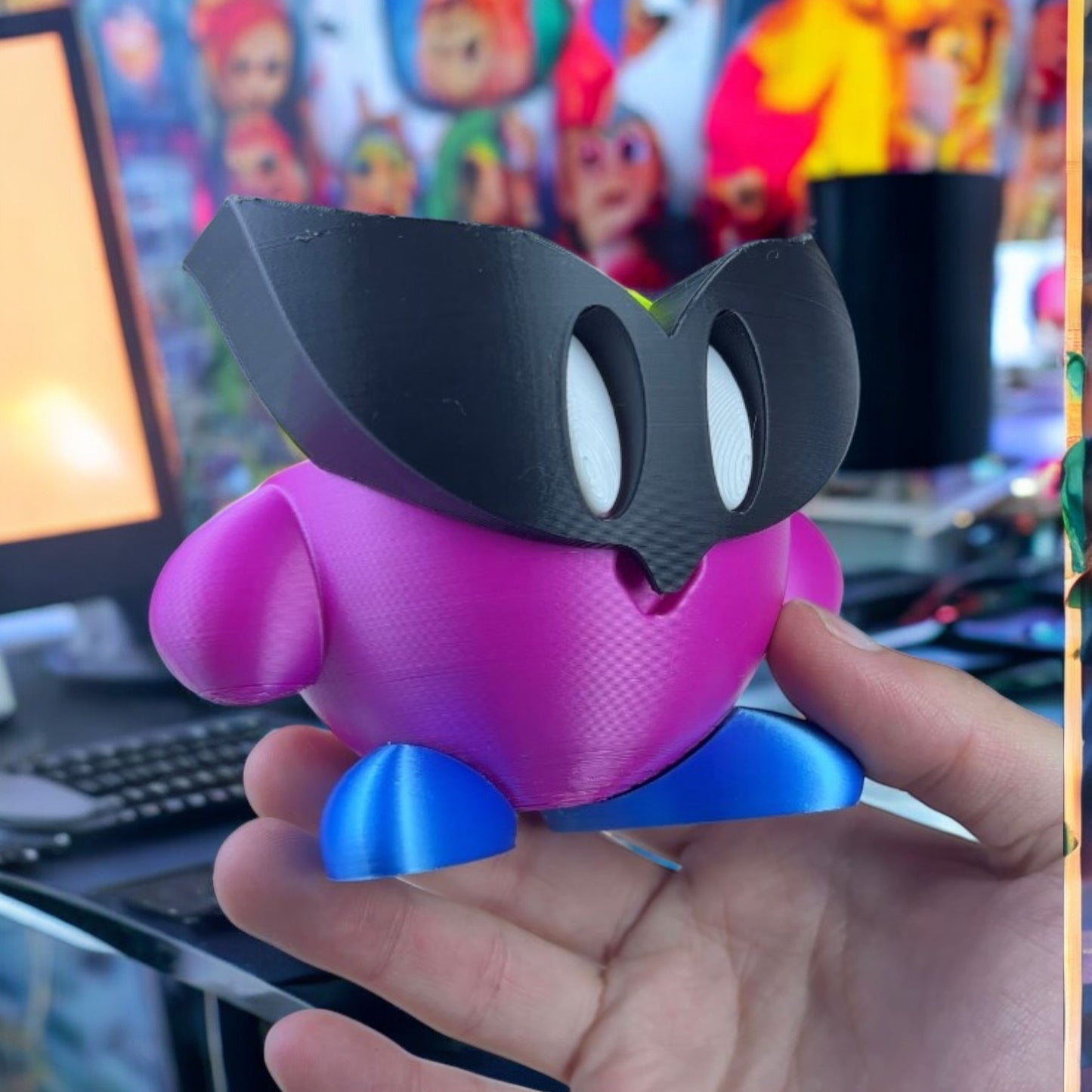 Wolverine Kirby 3D Printed Model - Kirby Game Collectible Figurine fan art desk pet image 3
