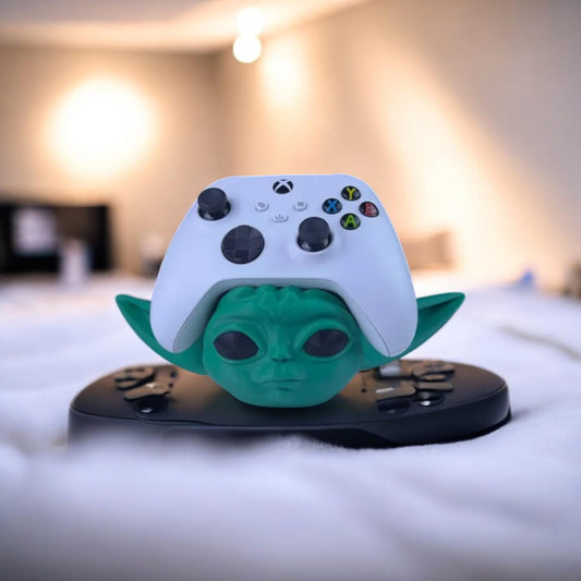 Baby Yoda Controller Holder 3D Printed Model - Mandalorean Game Collectible Figurine fan art desk pet image 1