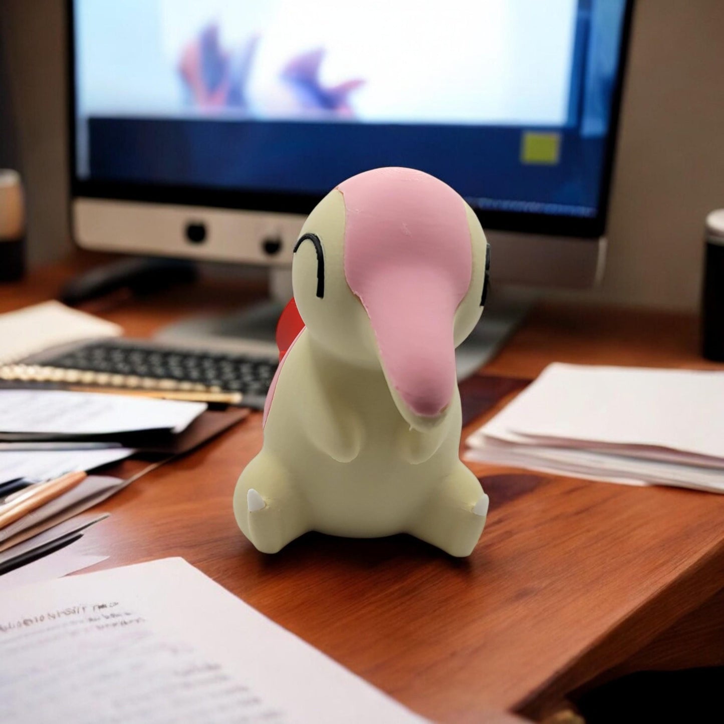 Floral Cyndaquil 3D Printed Model - Pokemon Game Collectible Figurine fan art desk pet image 7