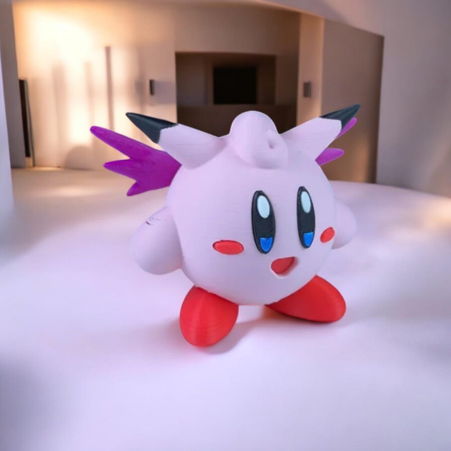 Clefable Kirby 3D Printed Model - Kirby Game Collectible Figurine fan art desk pet image 1