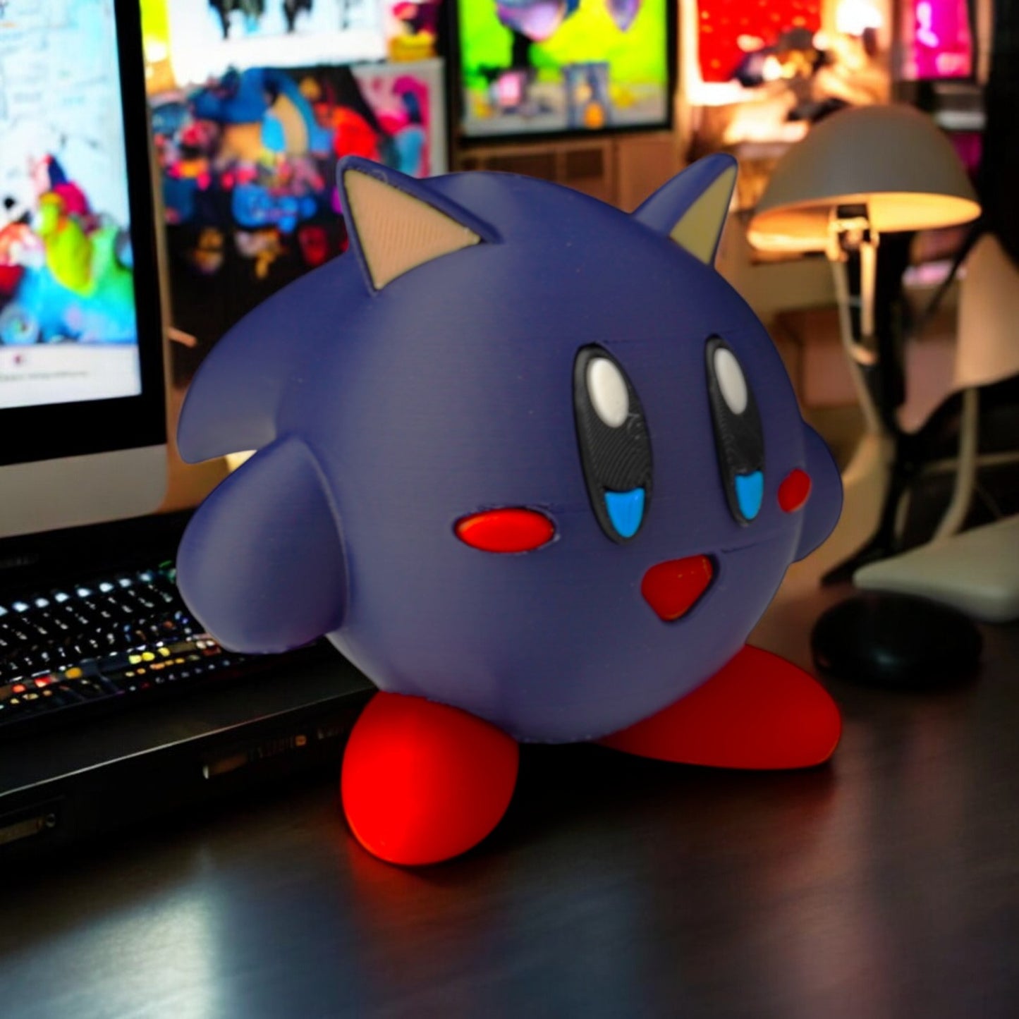 Sonic Kirby 3D Printed Model - Nintendo Crossover Desk Figurine image 4