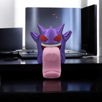 Gengar Phone Holder 3D Printed Model - Phone Accessories Game Collectible Figurine fan art desk pet image 0