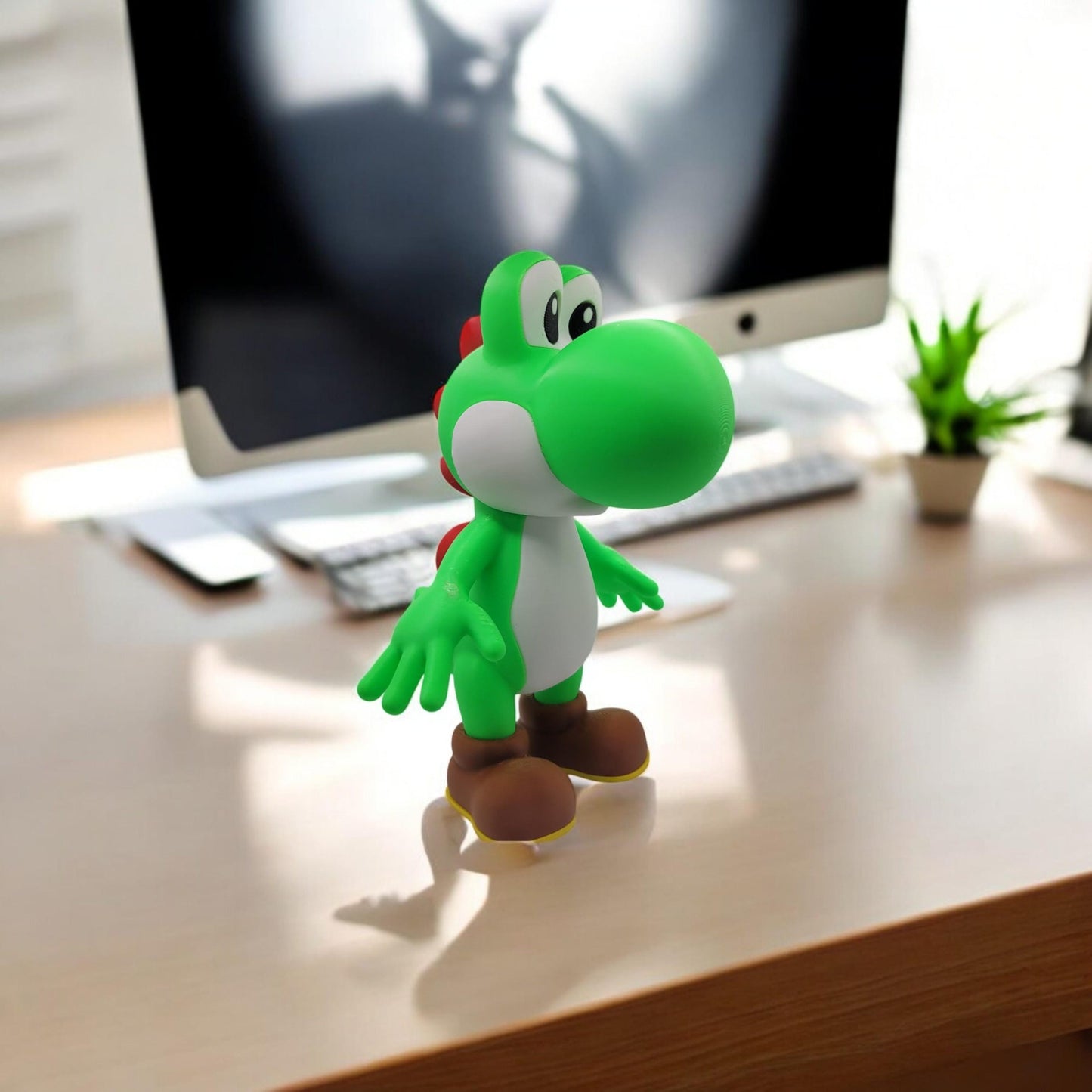 Yoshi 3D Printed Model - Super Mario Game Collectible Figurine fan art desk pet image 0