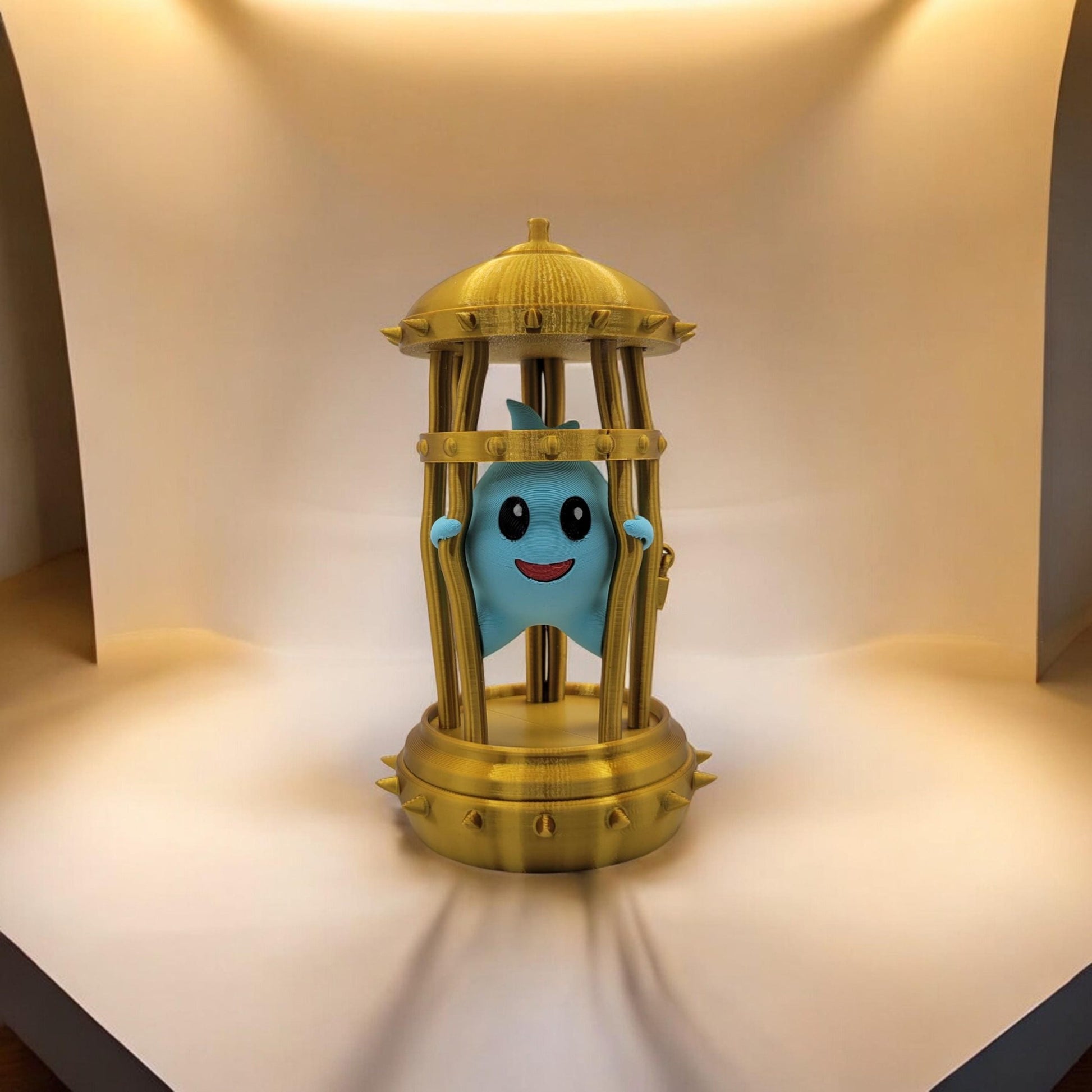 Lumalee in Cage 3D Printed Model - Super Mario Bros Game Collectible Figurine fan art desk pet image 1