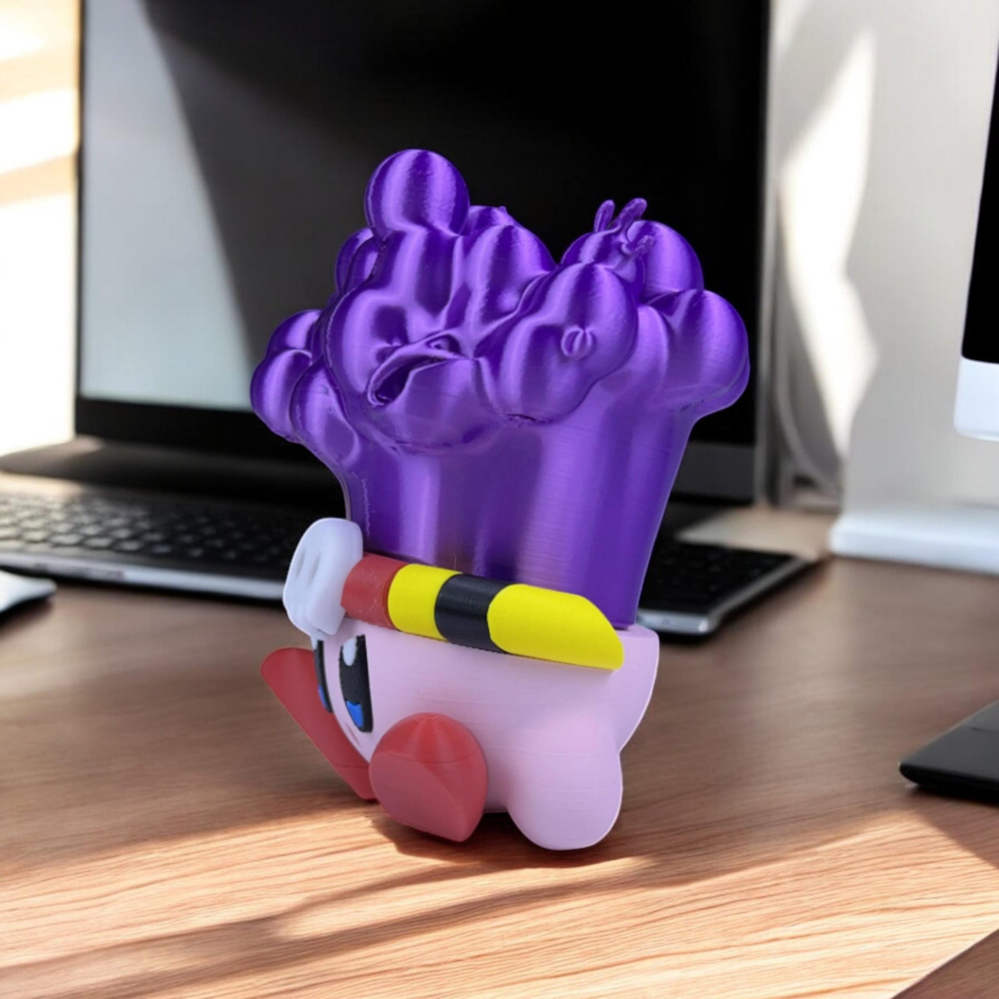 Poison Kirby 3D Printed Model - Kirby Game Collectible Figurine fan art desk pet image 1
