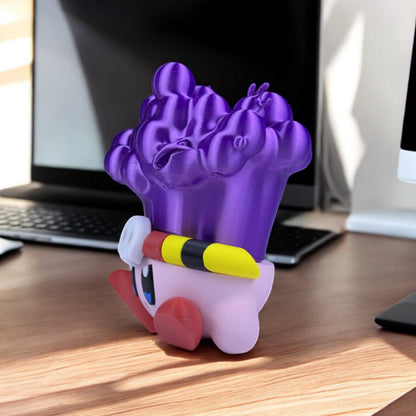 Poison Kirby 3D Printed Model - Kirby Game Collectible Figurine fan art desk pet image 1