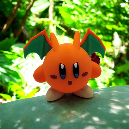 Kirby Charizard 3D Printed Model - Kirby Pokemon Game Collectible Figurine fan art desk pet image 0