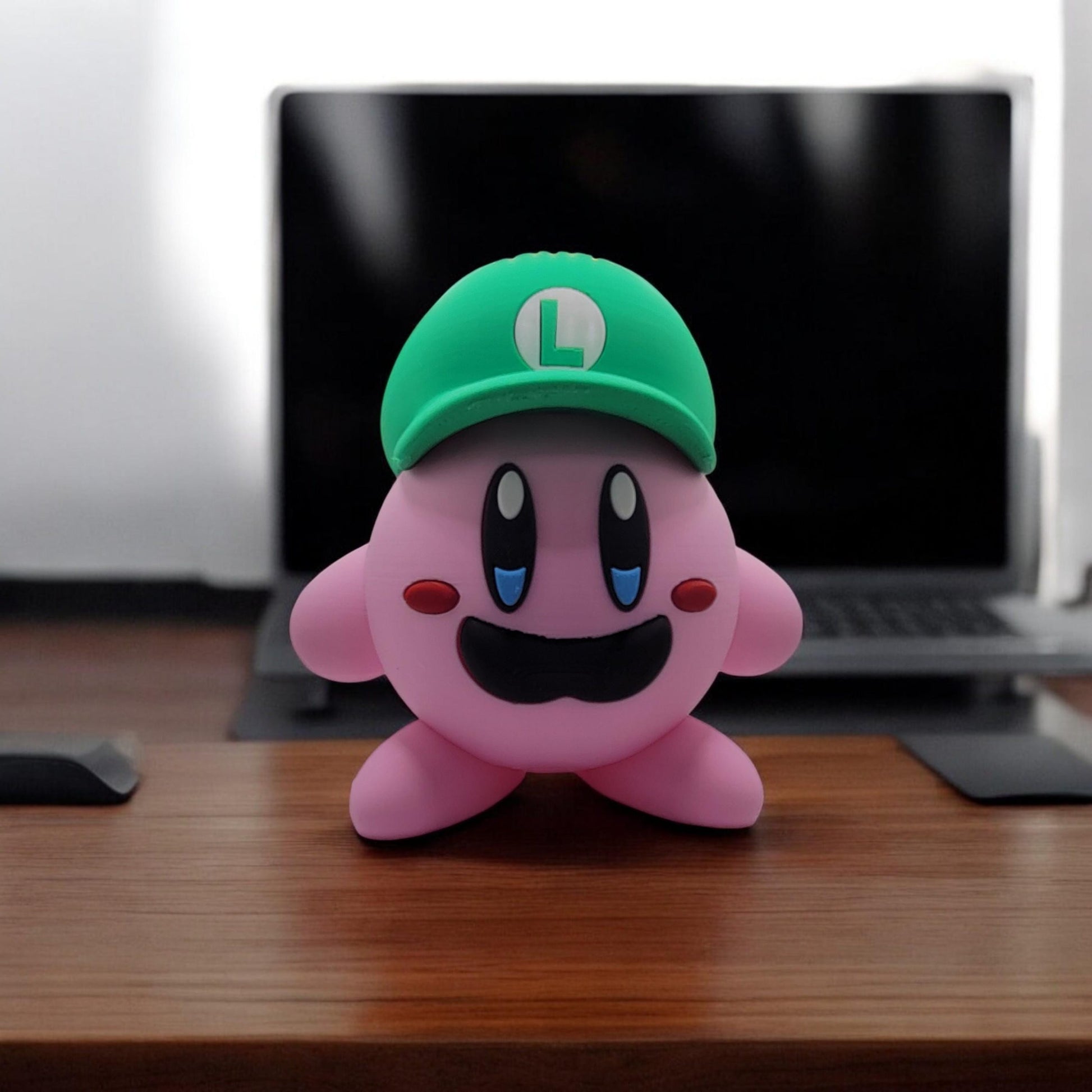 Luigy Kirby 3D Printed Model - Kirby Game Collectible Figurine fan art desk pet image 0