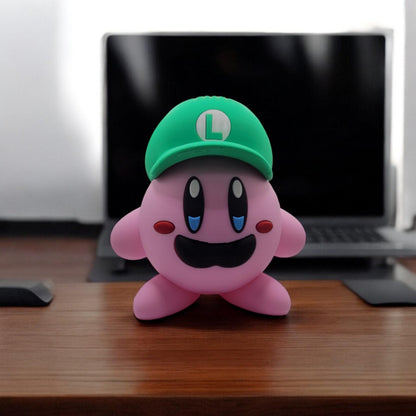Luigy Kirby 3D Printed Model - Kirby Game Collectible Figurine fan art desk pet image 0