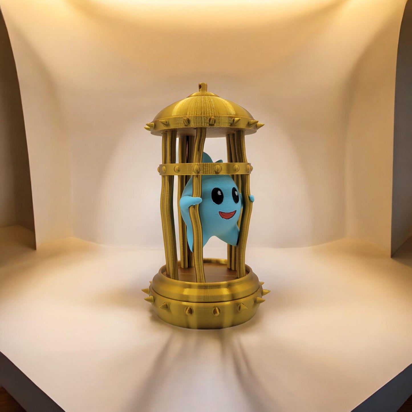 Lumalee in Cage 3D Printed Model - Super Mario Bros Game Collectible Figurine fan art desk pet image 2