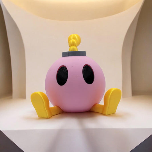 Bombette 3D Printed Model - Super Mario Game Collectible Figurine fan art desk pet image 1