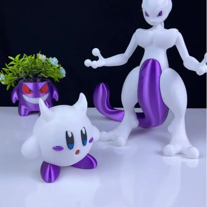 Mewtwo Kirby 3D Printed Model - Kirby Game Collectible Figurine fan art desk pet image 0
