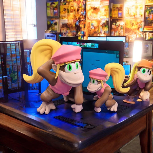 Dixie Kong 3D Print - Donkey Kong Country Figure Desk Collectible image 0