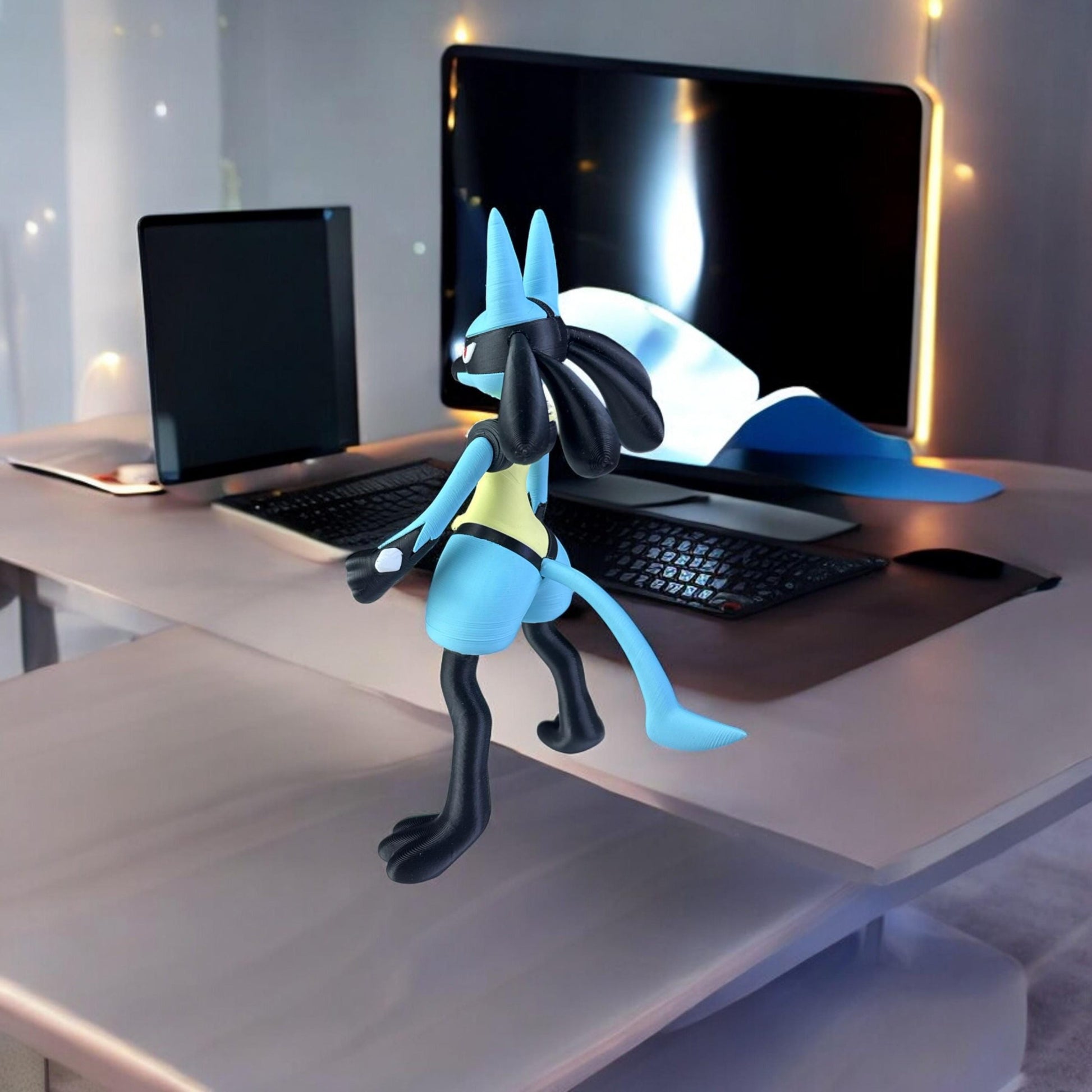 Lucario 3D Printed Model - Pokemon Game Collectible Figurine fan art desk pet image 4