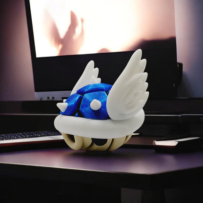 Winged Turtle Shell 3D Printed Model - Super Mario Game Collectible Figurine fan art desk pet image 6