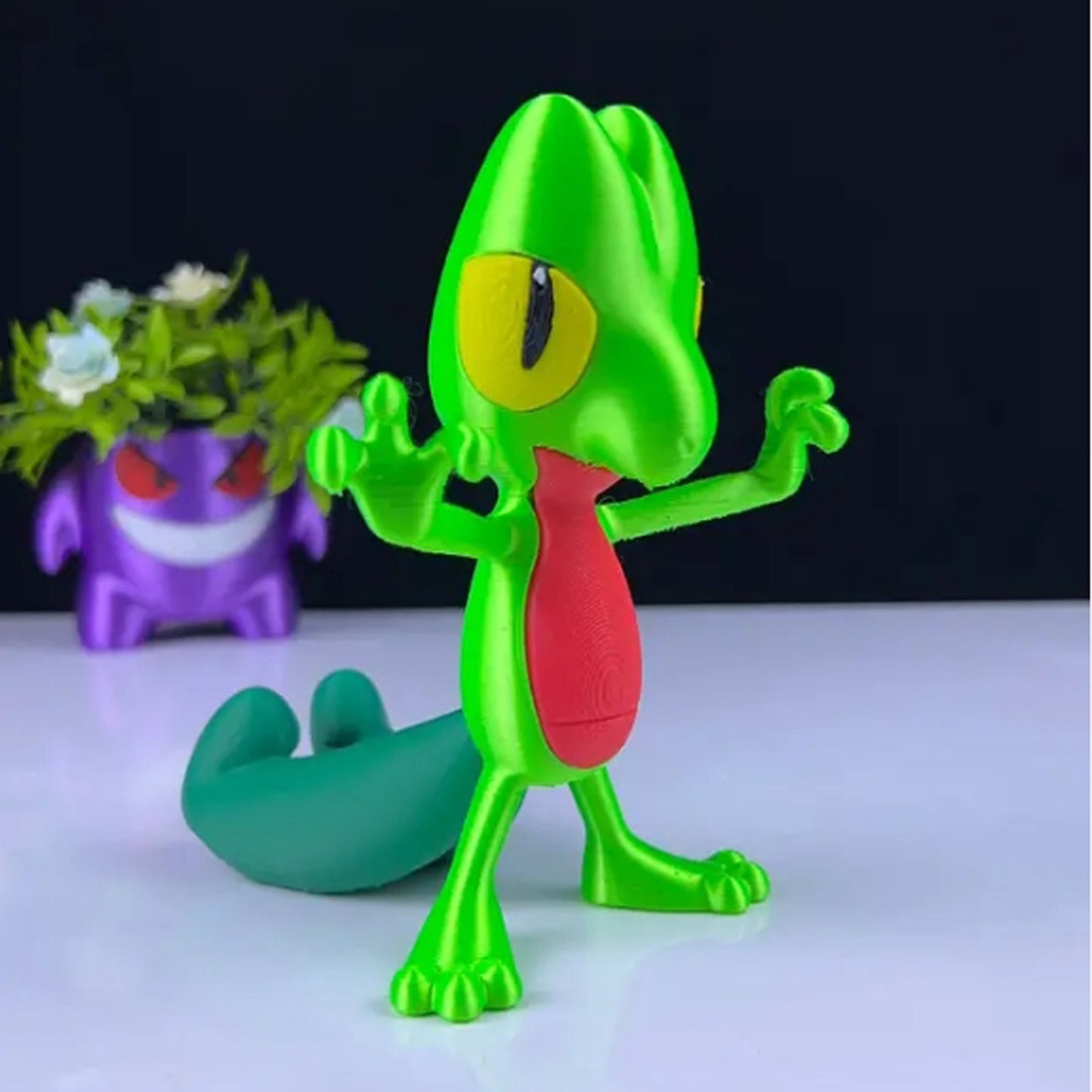 Treecko 3D Printed Model - Pokemon Game Collectible Figurine fan art desk pet image 2