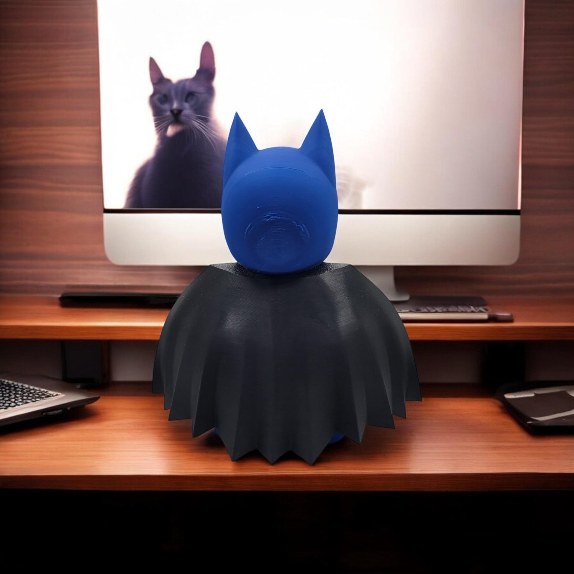 BatMan Mario 3D Printed Model - Super Mario Game Collectible Figurine fan art desk pet image 4