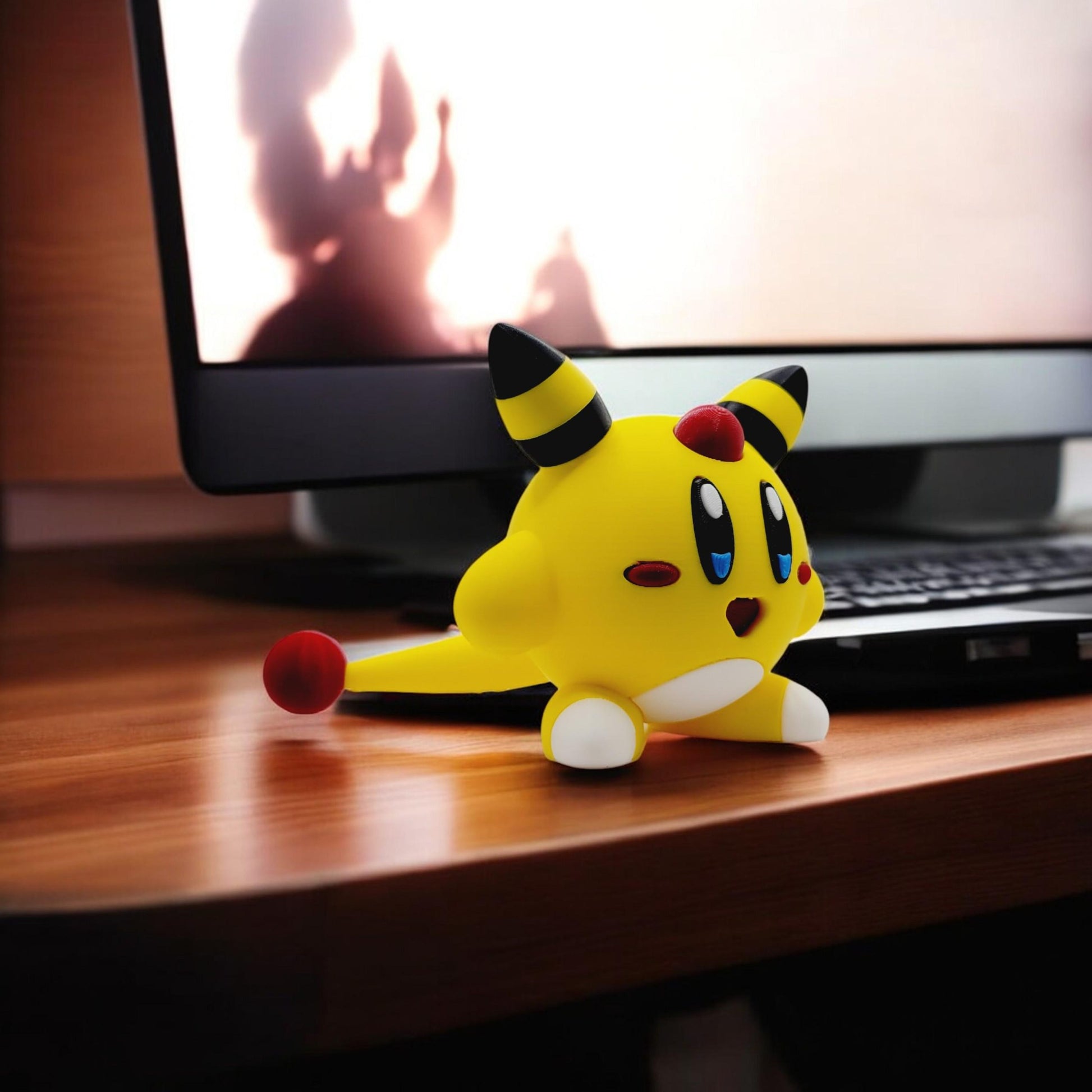 Ampharos Kirby 3D Printed Model - Kirby Game Collectible Figurine fan art desk pet image 2