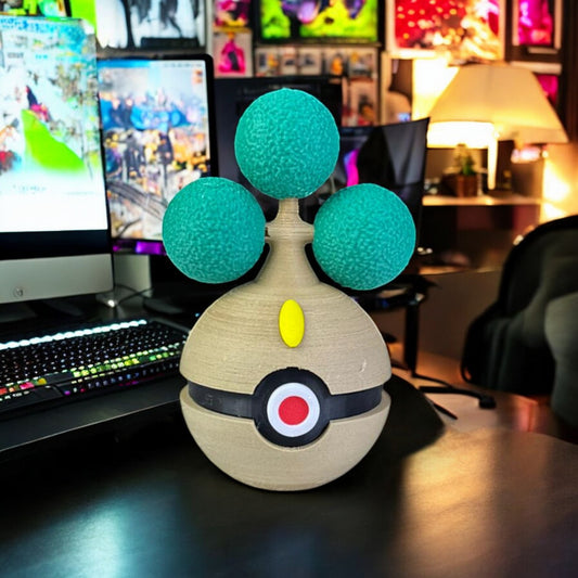 Bonsly Pokeball 3D Printed Model - Poke Balls Game Collectible Figurine fan art desk pet image 0