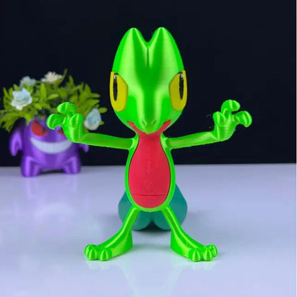 Treecko 3D Printed Model - Pokemon Game Collectible Figurine fan art desk pet image 1
