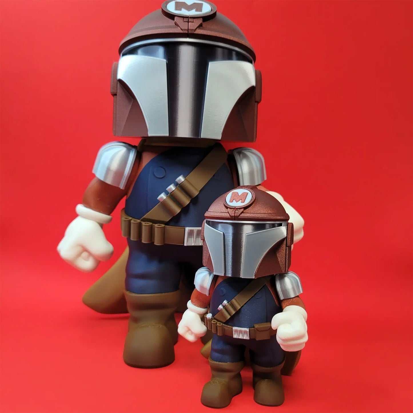 Mariolorian 3D Printed Model - Super Mario - Mandalorian Game Collectible Figurine fan art desk pet image 2