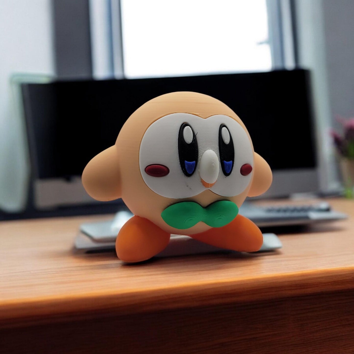 Rowlet kirby 3D Printed Model - Kirby Game Collectible Figurine fan art desk pet image 2
