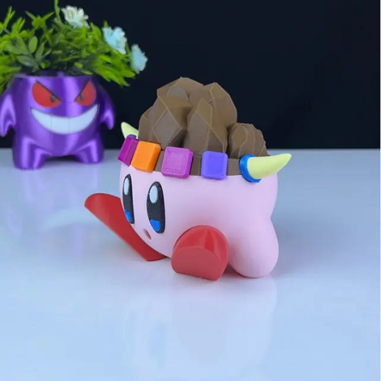 Stone Kirby 3D Printed Model - Kirby Game Collectible Figurine fan art desk pet image 1