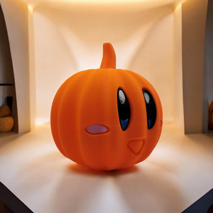Pumpkin Kirby 3D Printed Model - Kirby Game Collectible Figurine fan art desk pet image 1