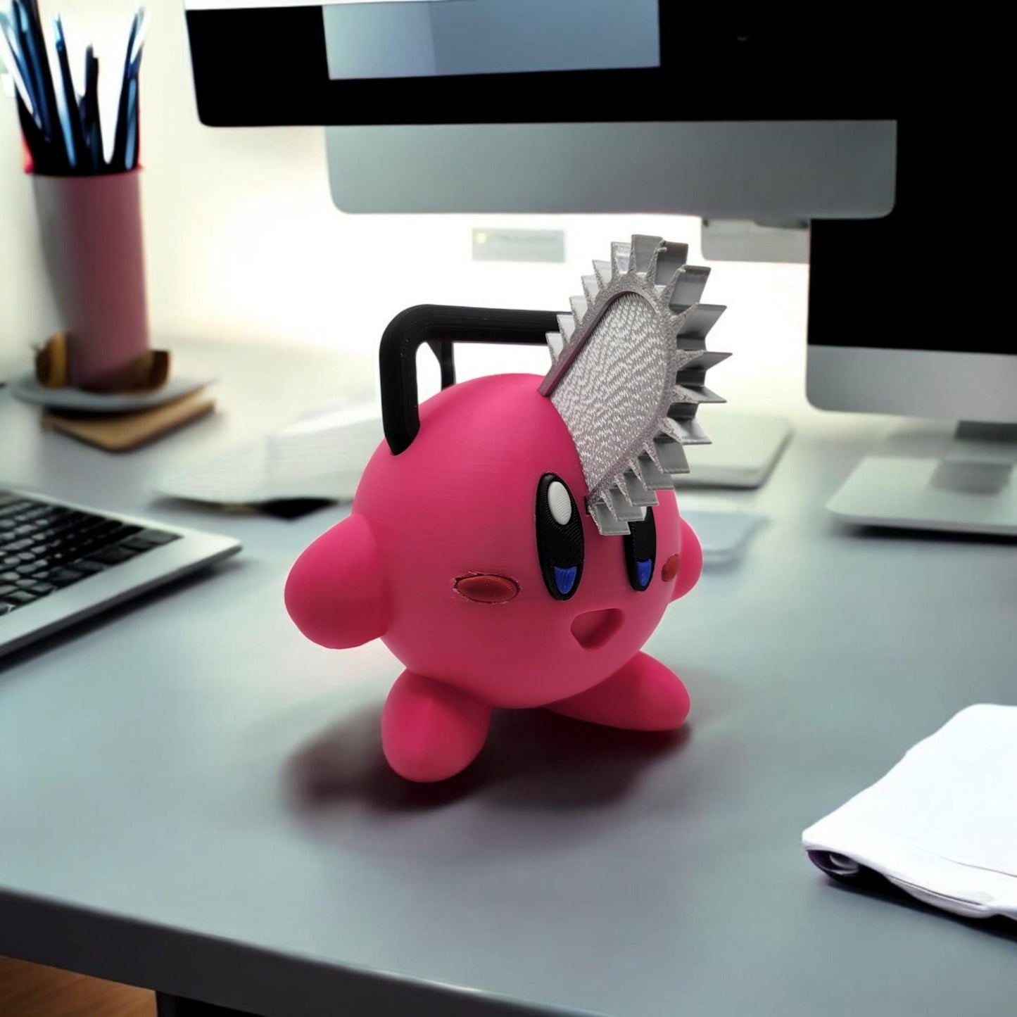 Pochita Kirby 3D Printed Model - Kirby Game Collectible Figurine fan art desk pet image 0