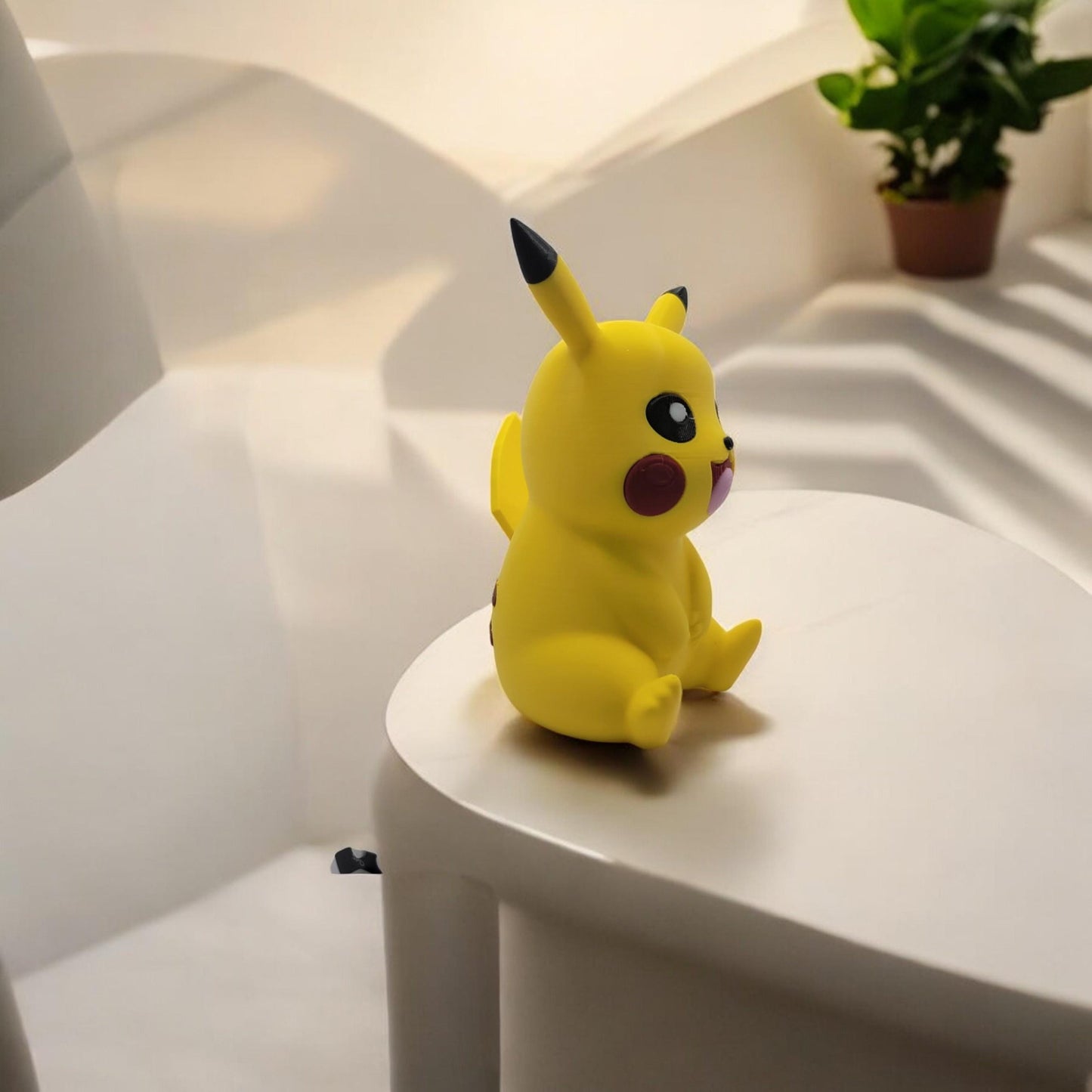 Sitting Pikachu 3D Printed Model - Pokemon Game Collectible Figurine fan art desk pet image 2