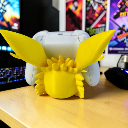 Jolteon Controller Holder for Xbox/PS5/Switch - 3D Printed Pokemon Inspired Gaming Desk Stand - Gamer Decor image 3