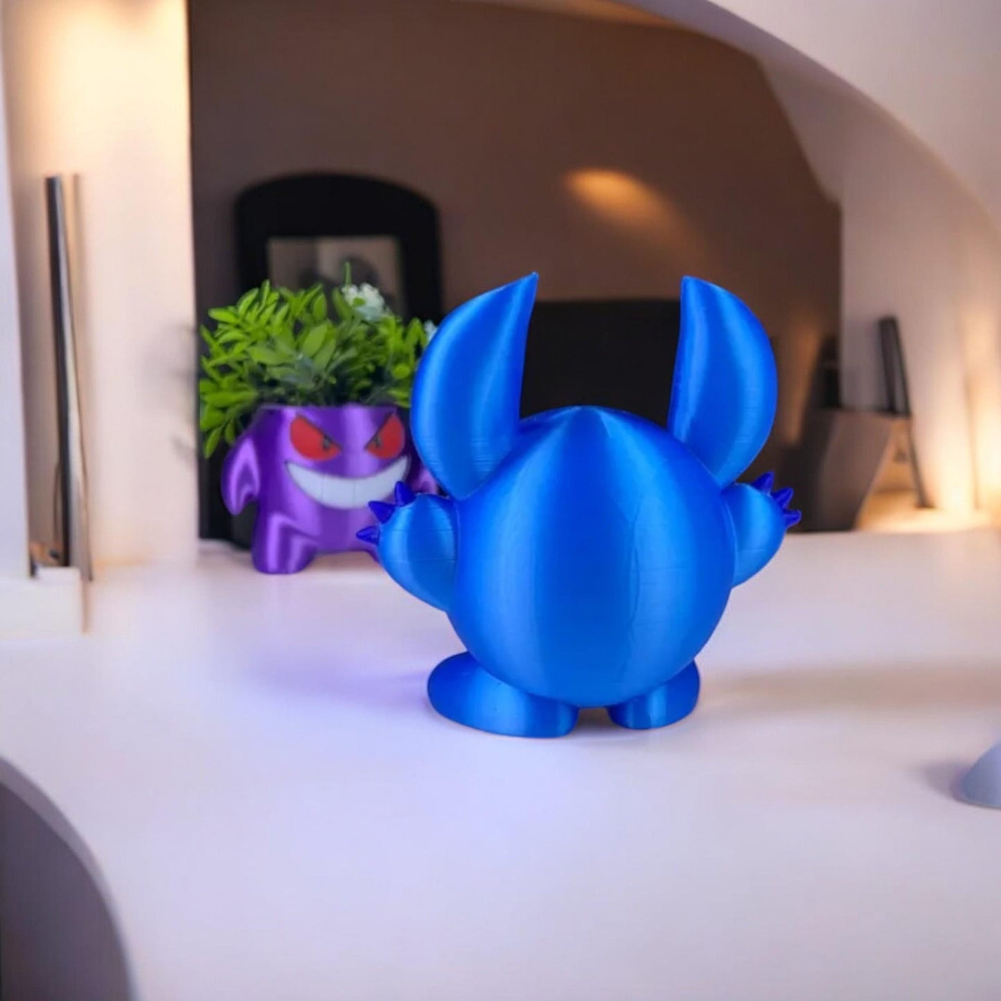 Stitch Kirby 3D Printed Model - Kirby Game Collectible Figurine fan art desk pet image 3