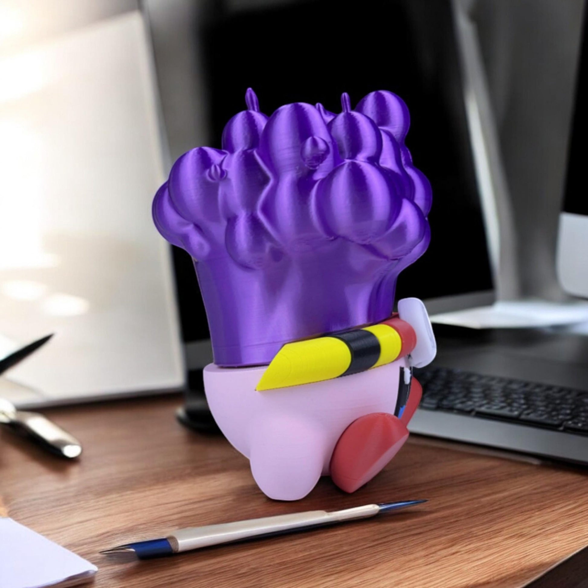 Poison Kirby 3D Printed Model - Kirby Game Collectible Figurine fan art desk pet image 4