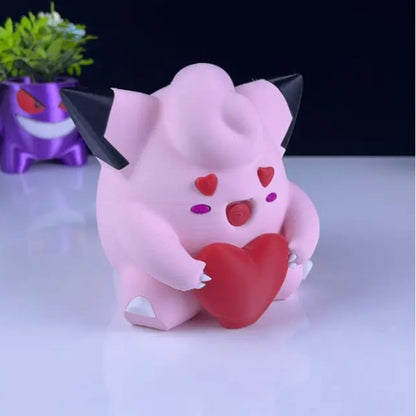 Heartful Clefairy 3D Printed Model - Pokemon Game Collectible Figurine fan art desk pet image 3