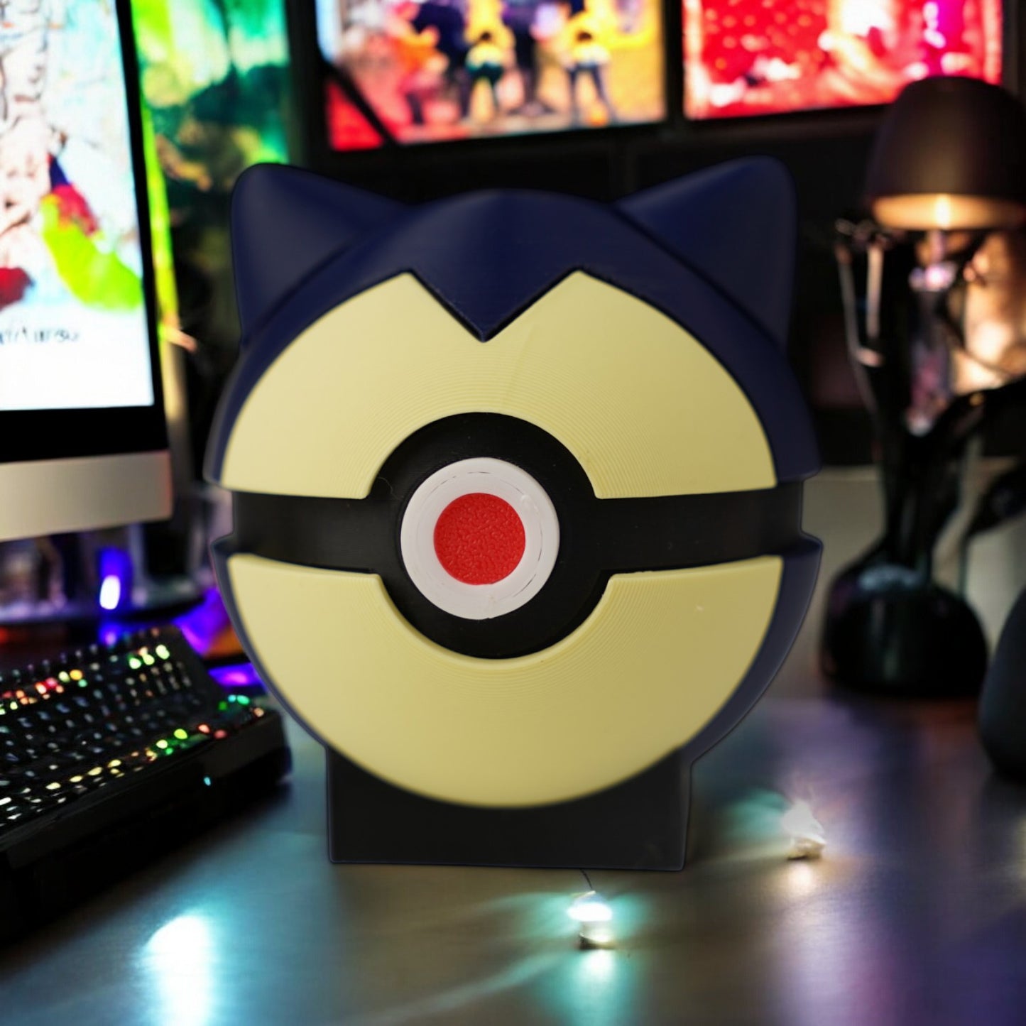 Snorlax Pokeball 3D Print - Solid Pokemon Figurine & Desk Pet image 0