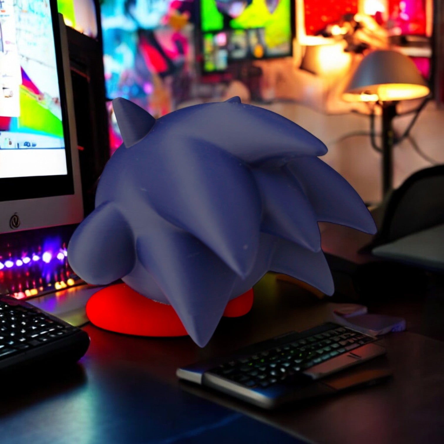 Sonic Kirby 3D Printed Model - Nintendo Crossover Desk Figurine image 2
