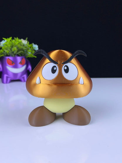 Goomba 3D Printed Model - Super Mario Bros Game Collectible Figurine fan art desk pet image 0