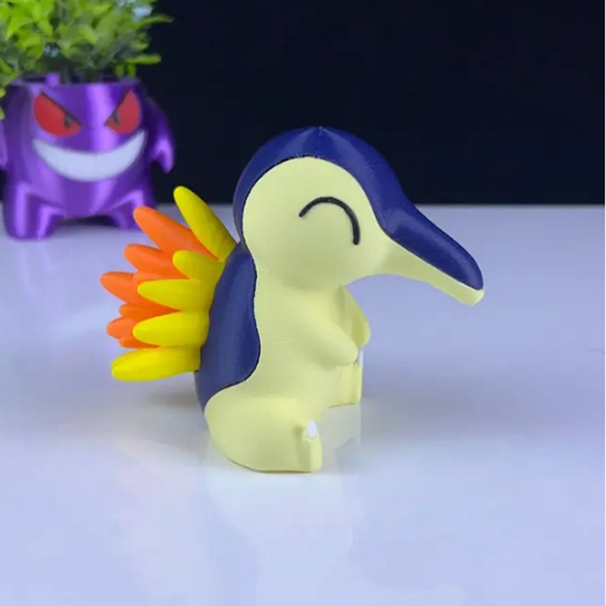 Cyndaquil 3D Printed Model - Pokemon Game Collectible Figurine fan art desk pet image 1