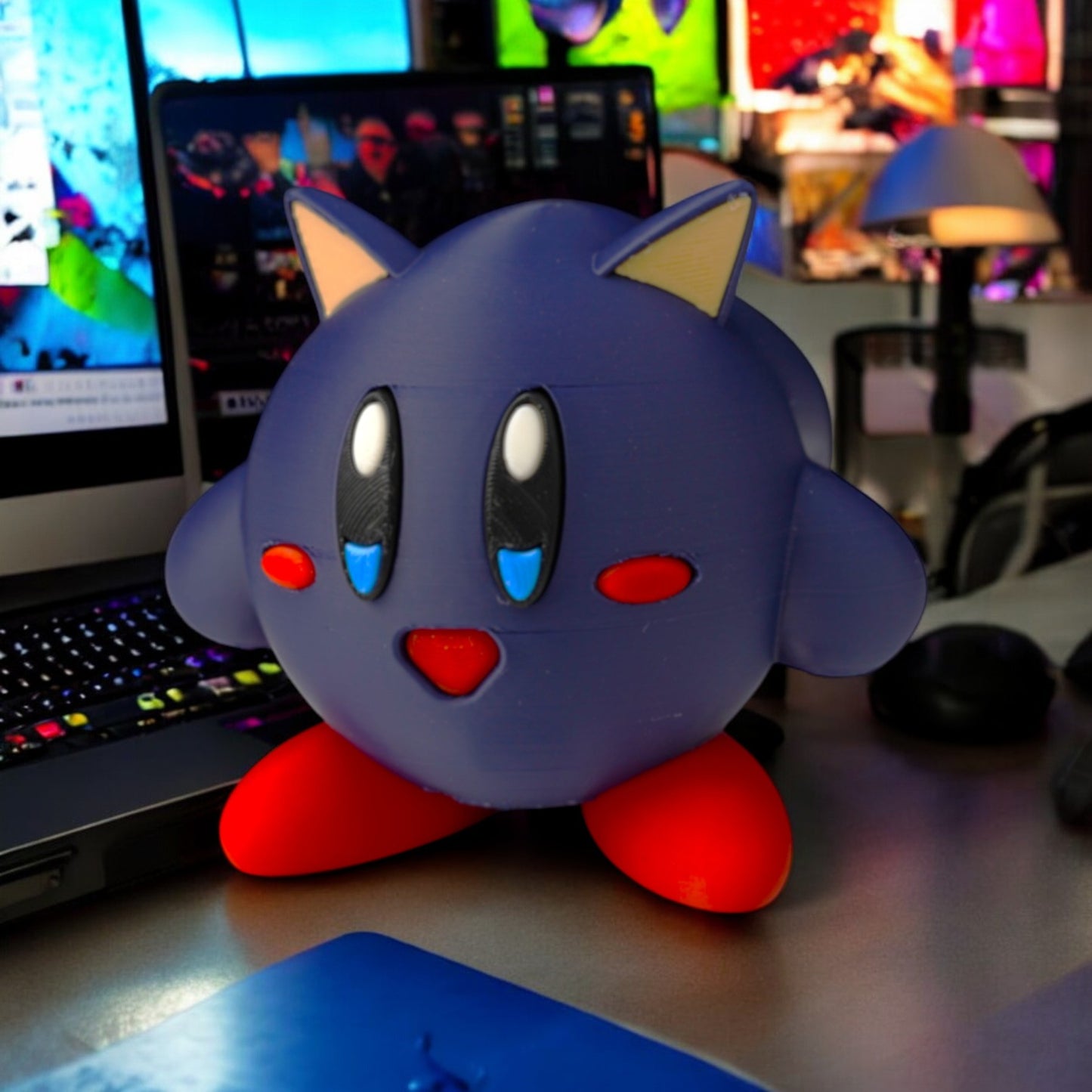 Sonic Kirby 3D Printed Model - Nintendo Crossover Desk Figurine image 0