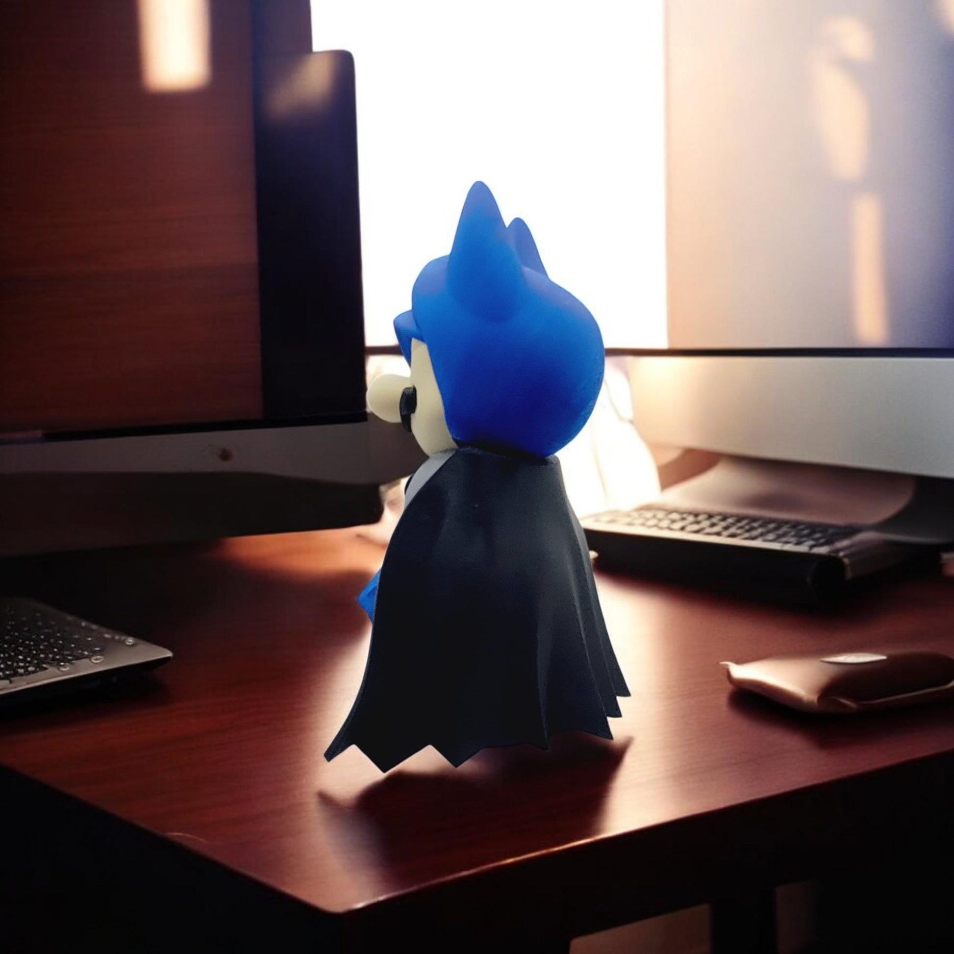 BatMan Mario 3D Printed Model - Super Mario Game Collectible Figurine fan art desk pet image 7