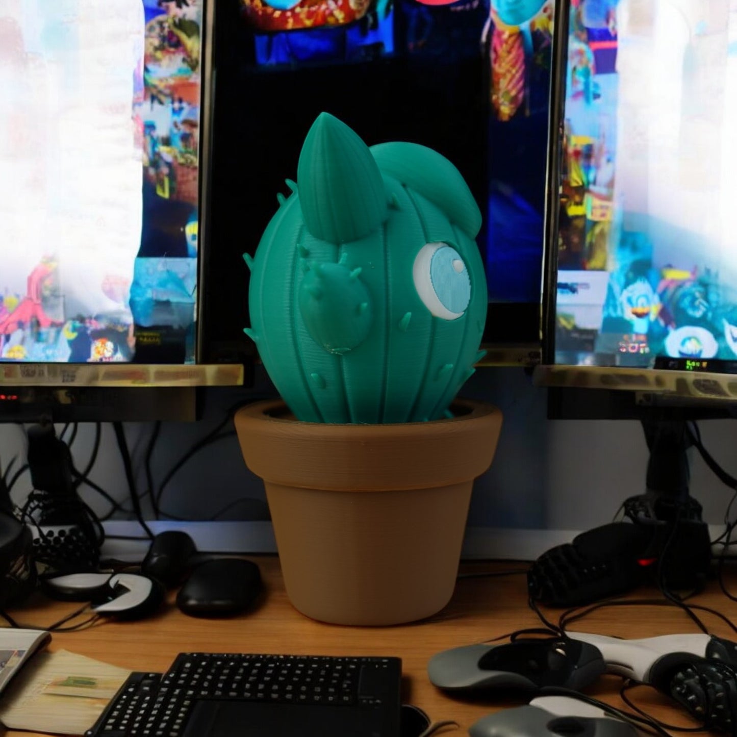 Jigglypuff Cactus3D Printed Model - Pokemon Game Collectible Figurine fan art desk pet image 1