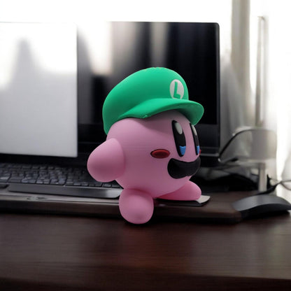 Luigy Kirby 3D Printed Model - Kirby Game Collectible Figurine fan art desk pet image 1