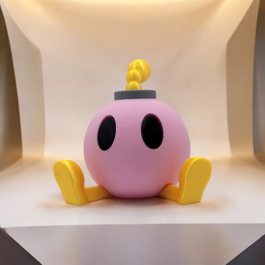 Bombette 3D Printed Model - Super Mario Game Collectible Figurine fan art desk pet image 0