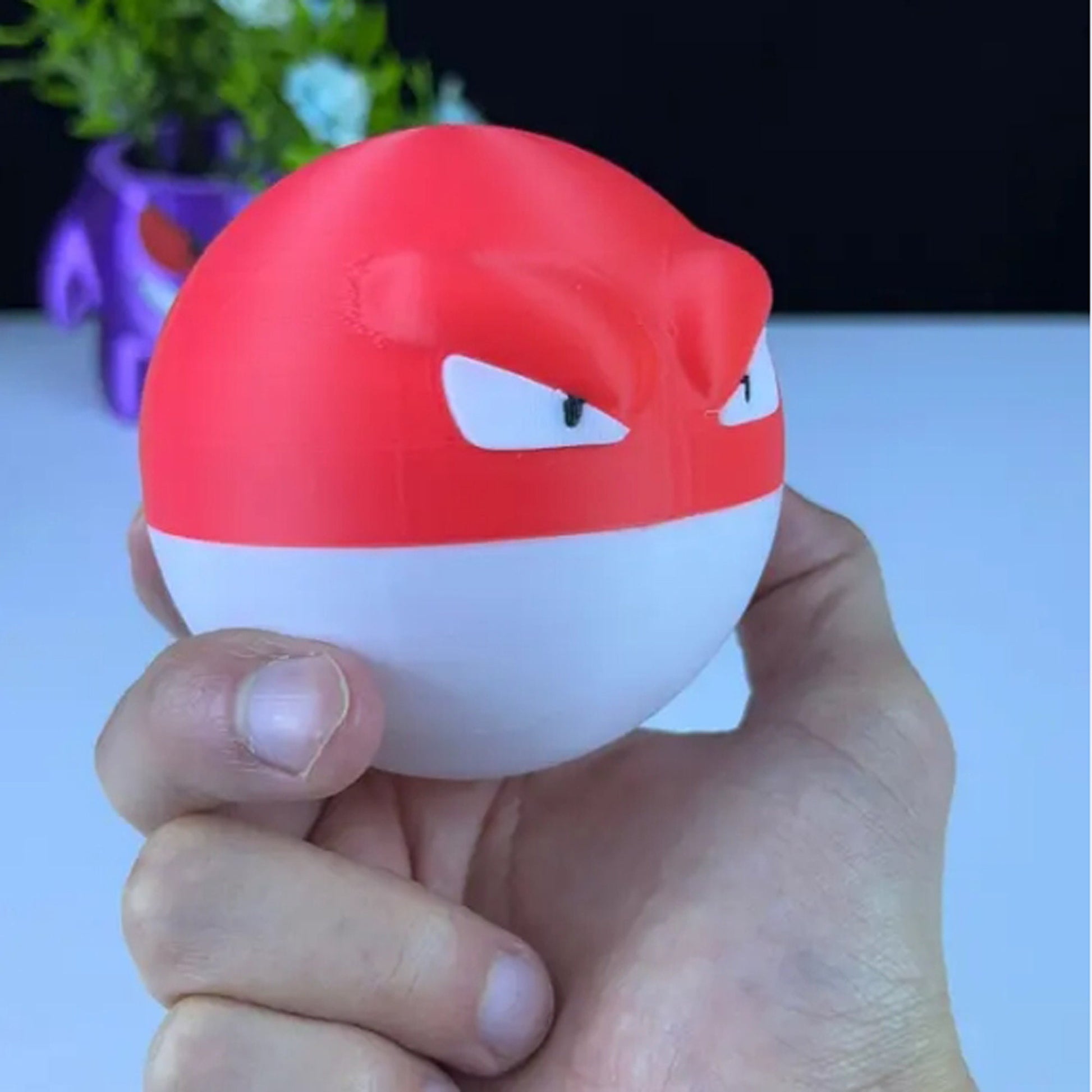 Voltorb 3D Printed Model - Pokemon Game Collectible Figurine fan art desk pet image 1