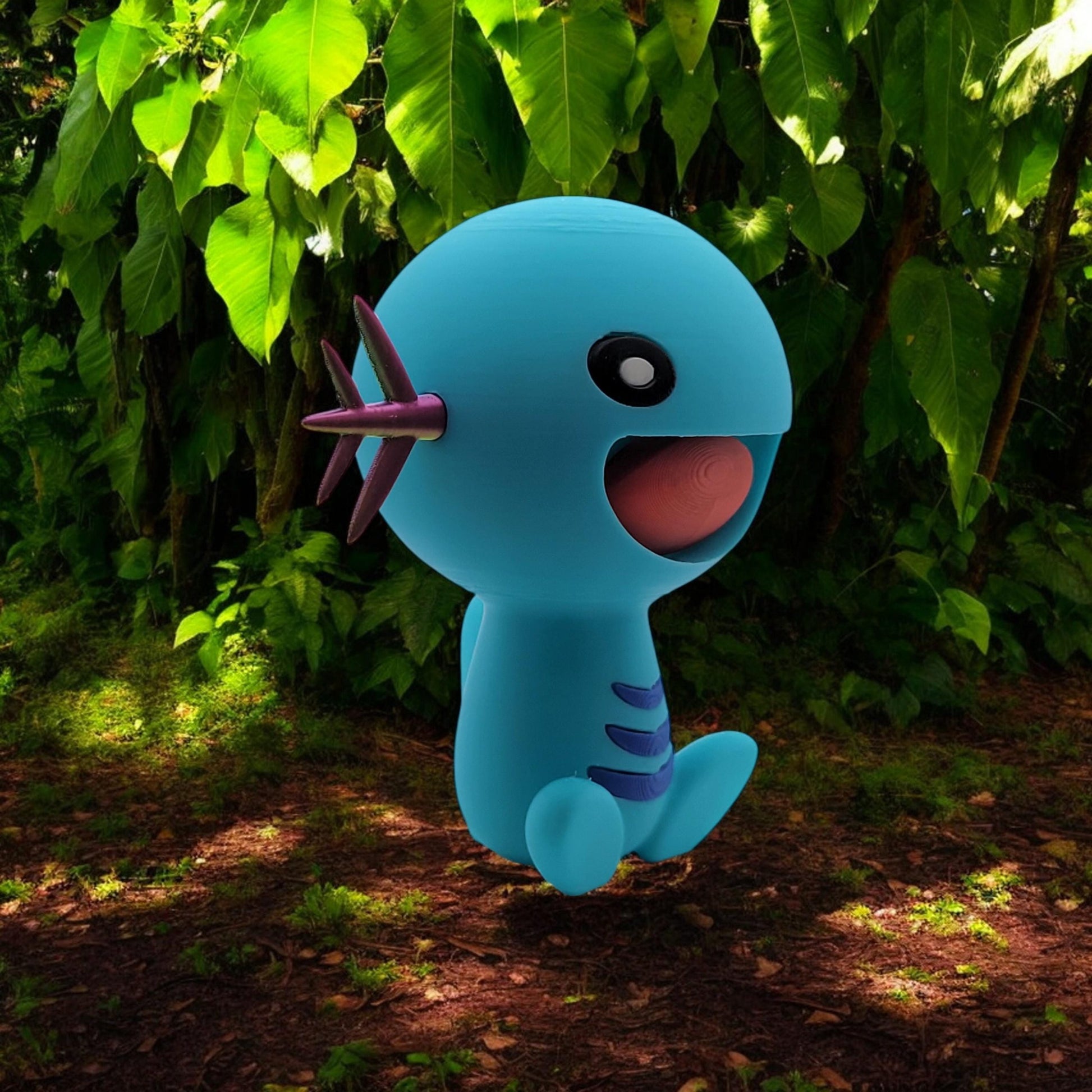 Happy Wooper 3D Printed Model - Pokemon Game Collectible Figurine fan art desk pet image 1