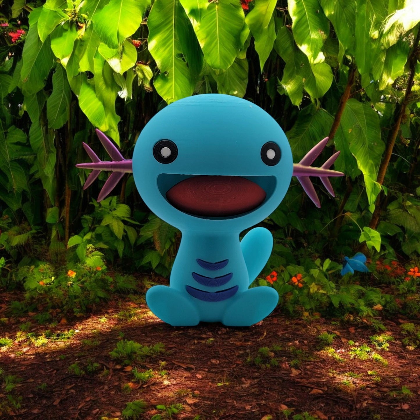 Happy Wooper 3D Printed Model - Pokemon Game Collectible Figurine fan art desk pet image 0